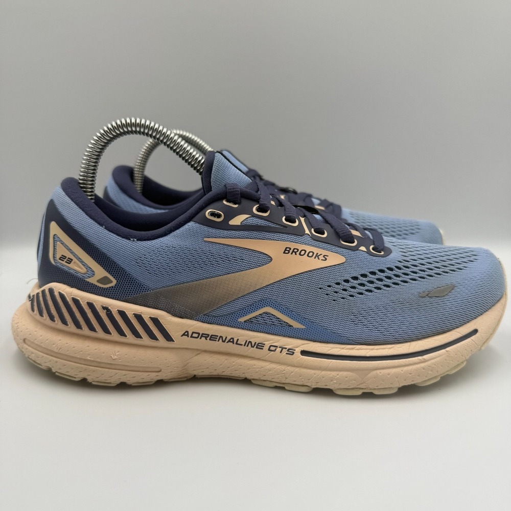 Brooks Adrenaline GTS 23 Women's Size 7.5 Blue White Running Shoes 1203811B465